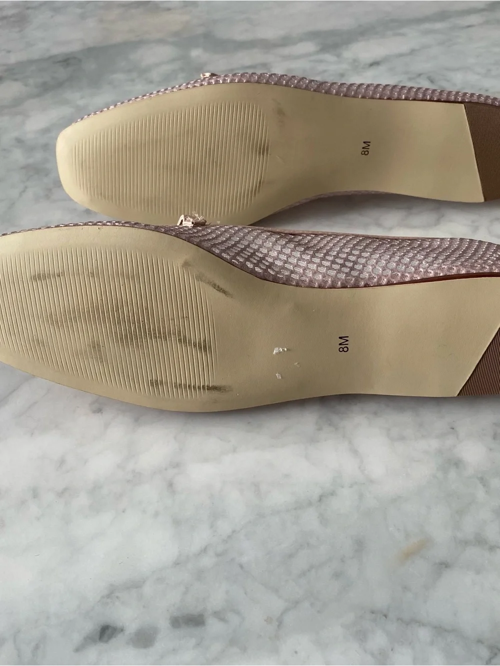 Talbots SLOAN MARY JANE MESH FLATS Blush Pink Ballet Size 8
